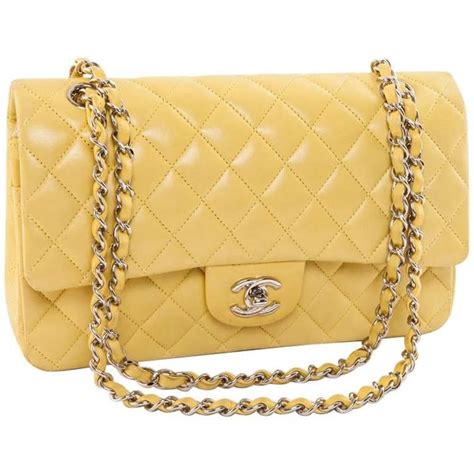 chanel yellow flap bag|authentic Chanel classic flap bag.